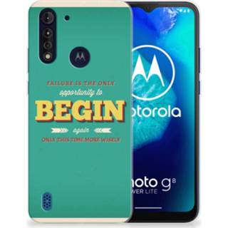👉 Siliconen hoesje Motorola Moto G8 Power Lite met naam Quote Begin 8720215152937