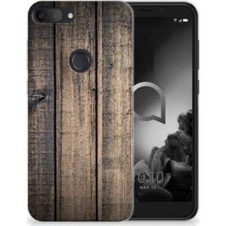 👉 Bumper hoesje Alcatel 1S (2019) Steigerhout 8720215225334