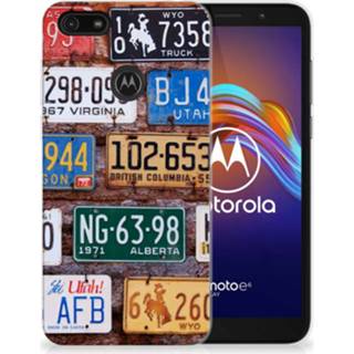 👉 Siliconen hoesje Motorola Moto E6 Play met foto Kentekenplaten 8720215211023