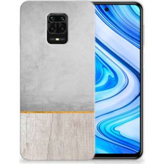 👉 Bumper hoesje Xiaomi Redmi Note 9S | 9 Pro Wood Concrete 8720215244397