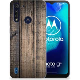 👉 Bumper hoesje Motorola Moto G8 Power Lite Steigerhout 8720215012736