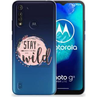 👉 Telefoonhoes Motorola Moto G8 Power Lite Telefoonhoesje met Naam Boho Stay Wild 8720215116557