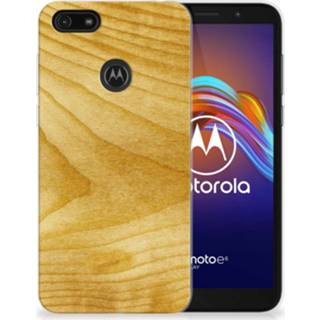👉 Bumper hoesje hout Motorola Moto E6 Play Licht 8720215736038