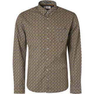 👉 Shirt goud s male geel No Excess long sleeve all over printed gold 8720151123886