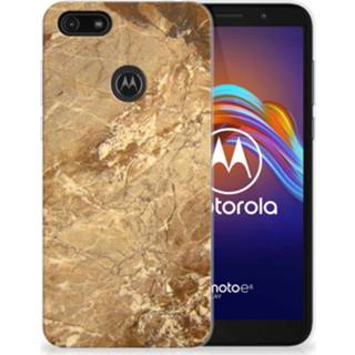 👉 Siliconen hoesje marmer Motorola Moto E6 Play TPU Creme 8720215955637