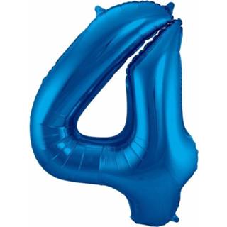 👉 Blauw Cijfer 4 ballon 86 cm