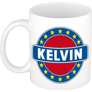 👉 Beker Kelvin naam koffie mok / 300 ml