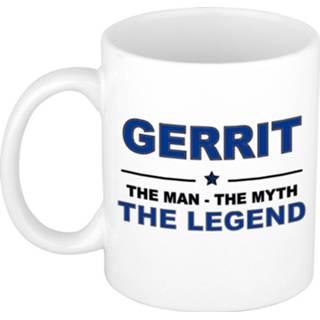 👉 Beker mannen Gerrit The man, myth legend cadeau koffie mok / thee 300 ml