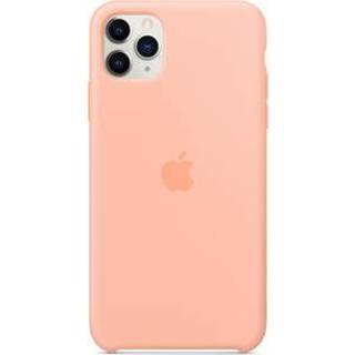 👉 Roze unisex unicolor silicone TPU Backcover voor de iPhone 11 Pro Max - Grapefruit 190199651272