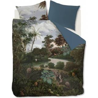 👉 Dekbed overtrek donkergroen At home dekbedovertrek Voyage (green)
