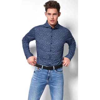 👉 Overhemd blauw strijkvrij katoen XXL male multicolour Desoto Donkerblauw Bloemen 4045857389447 2900033300017