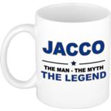 Beker mannen Jacco The man, myth legend cadeau koffie mok / thee 300 ml