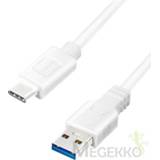 👉 Wit LogiLink CU0173 USB-kabel 0,5 m 3.2 Gen 1 (3.1 1) USB A C 4052792055221