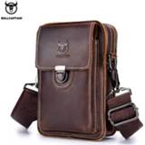 👉 Riem leather small BULLCAPTAIN Crazy horse Male Waist Pack Phone Pouch Bags Bag Men's chest Shoulder Belt back pack075