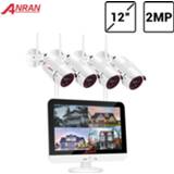 👉 ANRAN Video Surveillance Kit 1080P WIFI CCTV System 12-inch Monitor NVR CCTV Camera Security System Waterproof Night Vision APP
