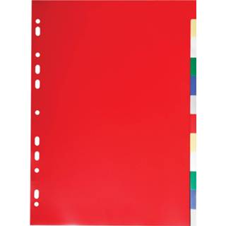 👉 Tabblad PP Exacompta tabbladen voor ft A4, uit 12/100e, 12 tabs, geassorteerde kleuren 3130630030126