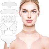 👉 Silicone 11Pcs Reusable Wrinkle Removal Sticker Face Forehead Neck Eye Pad Anti Aging Skin Lifting Care Patch