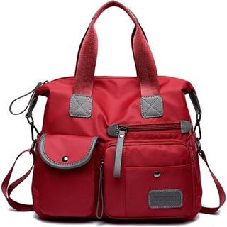 👉 Handtas rood nylon large netherlands vrouwen Women Waterproof Capacity Multi Pocket Multifunction Handbag Crossboby Bag - Red