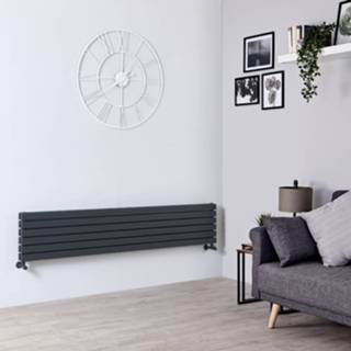 👉 Design radiatoren staal antraciet centrale verwarming sloane horizontaal modern Designradiator 35,4cm x 178cm 7,1cm 1426 Watt 5051752491443