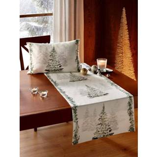 👉 Kerstboom ecru groen unisex waardig materiaal Kussen Apelt ecru/groen