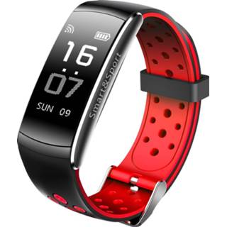 👉 Monitor rood netherlands Z11 0.96OLED Real-timeHeart Rate Blood Pressure Oxygen IP68 SmartBracelet For iphone Samsung - Red