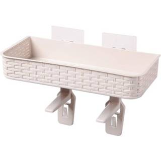 👉 Kaki netherlands Honana BX-820 Double-layer Rattan Nail-free Storage Shelves Toilet Cover Bathroom Towel Basket - Khaki