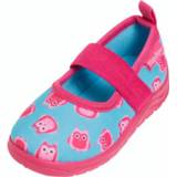 👉 Playshoes instappers uiltje meisjes turquoise/roze maat 28/29