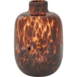 👉 Vaas glas bruin animal - ⌀12x17 cm 8716963125279