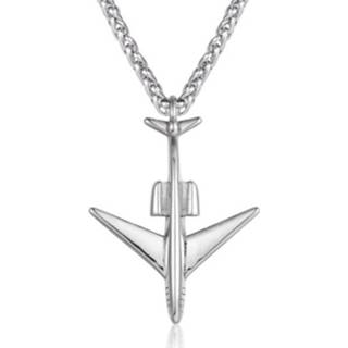 👉 Zilver edelstaal mannen LGT Jewels heren ketting Airplane