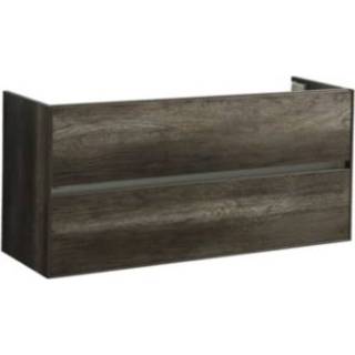 👉 Wastafelonderkast Sanilux Compact Greeploos Soft Close 120x38x56 Century Oak 8719304694182