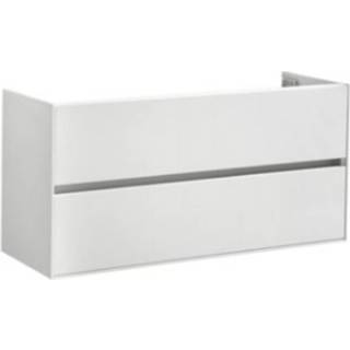 👉 Wastafelonderkast wit Sanilux Compact Greeploos Soft Close 120x38x56 Hoogglans 8719304694175