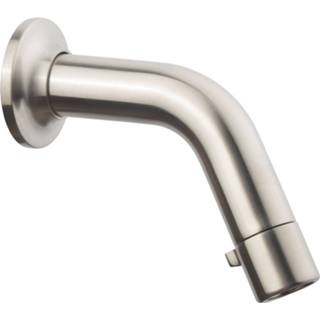 👉 Fonteinkraan RVS look koudwater standaard perlator Boss & Wessing Toiletkraan Rond Muurbevestiging 8719304716402