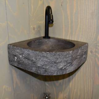 👉 Fontein antraciet natuursteen Boss & Wessing Hoekbevestiging 30x30x10 cm 8719304522645