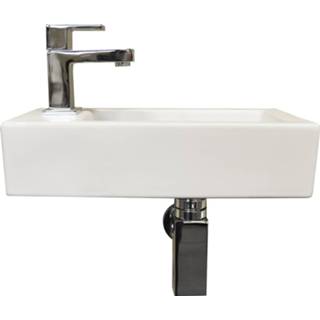 👉 Fontein wit Boss & Wessing Rinka 36,5x18x9 cm Kraangat Links Mat 8719304522287