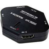 HDMI switche zwart SpeaKa Professional RF-HDS 100 3 poorten HDMI-switch 3D-weergave mogelijk, Individueel schakelbaar 4096 x 2160 pix 4064161015682