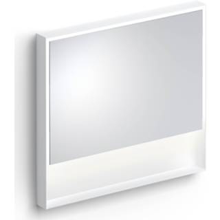 👉 Spiegel wit Clou Look at Me spiegel, met 2700K LED-verlichting, een omlijsting in mat wit. 90x8x80 (bxdxh) 8717462011537