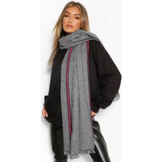 👉 Herritage Flannel Fringe Edge Scarf, Black