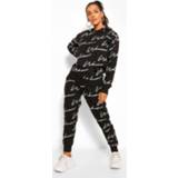 👉 Woman All Over Print Tracksuit, Black