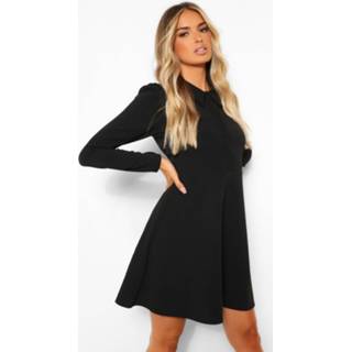 👉 Shirt vrouwen Long Sleeve Collared Skater Dress