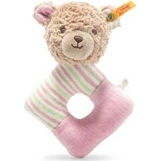 👉 Steiff grijprammelaar GOTS teddybeer Rosy, lichtbruin/roze