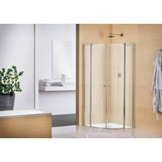 👉 Douche cabine glas active zilver Duka Multi Sealskin Douchecabine kwartrond Helder 90x195 cm Matzilver 8719401095387
