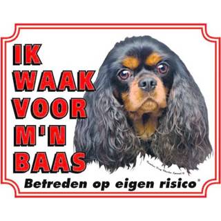 👉 Waakbord Cavalier King Charles Spaniel - Ik waak voor mijn baas 8714615312152