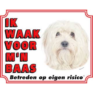 👉 Waakbord Havanezer Blond - Ik waak voor mijn Baas 8714615312060