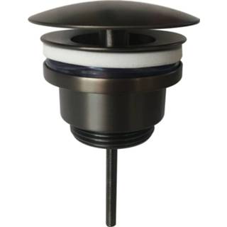 Afvoerplug gunmetal messing rond Vaste Waste Boss & Wessing Niet Afsluitbaar 5/4 8719304718420