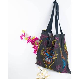 Hoofdtelefoon katoen Tote Tas - Schedel met (45 cm) 7448123846892