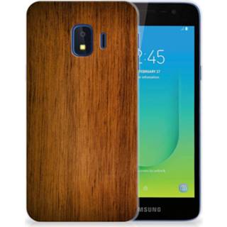 👉 Bumper hoesje hout Samsung Galaxy J2 Core Donker 8720215426366