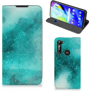 👉 Blauw Bookcase Motorola Moto G8 Power Painting Blue 8720215252217