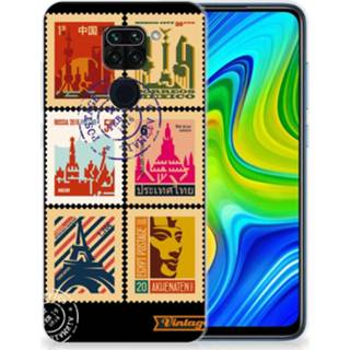 👉 Postzegel siliconen Xiaomi Redmi Note9 Back Cover Postzegels 8720215482065