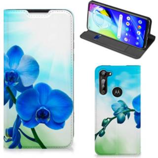 👉 Orchidee blauw Motorola Moto G8 Power Smart Cover - Cadeau voor je Moeder 8720215528121