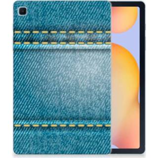 👉 Siliconen hoesje Samsung Galaxy Tab S6 Lite Leuke Hoes Jeans 8720215547542